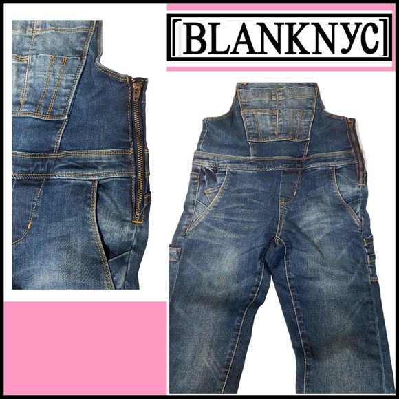 NWT BLANKNYC GIRLS BIB SKINNY OVERALLS SZ 10 - Picture 3 of 11